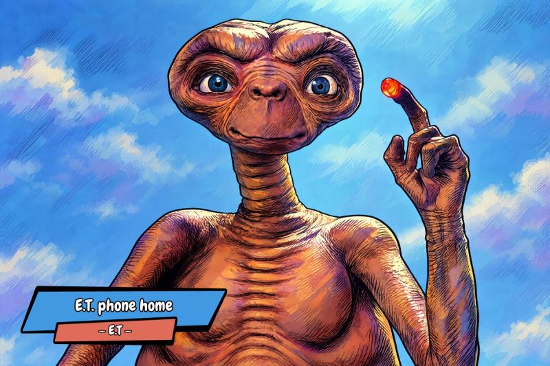 E.T — Comic Strip Canvas