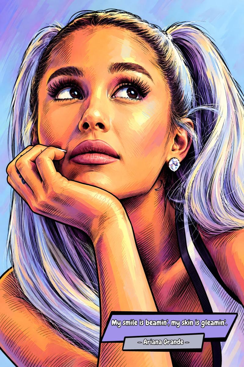 Ariana Grande — Comic Strip Canvas