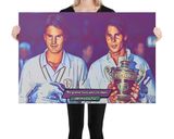 Federer vs Nadal lifestyle mockup — Comic Strip Canvas