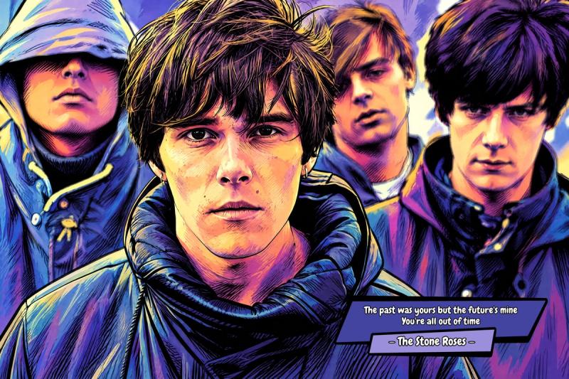The Stone Roses — Comic Strip Canvas