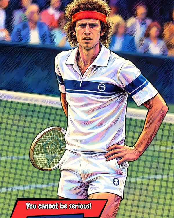 John McEnroe — Comic Strip Canvas