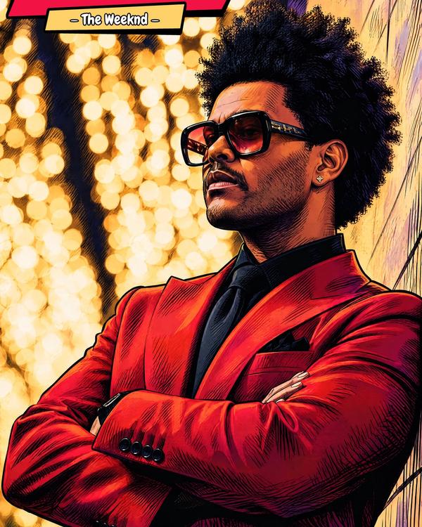The Weeknd — Comic Strip Canvas