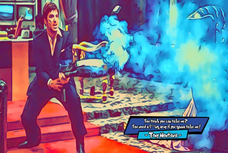 Scarface — Comic Strip Canvas