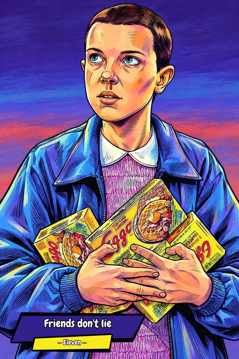 Stranger Things — Comic Strip Canvas