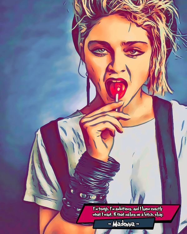 Madonna — Comic Strip Canvas