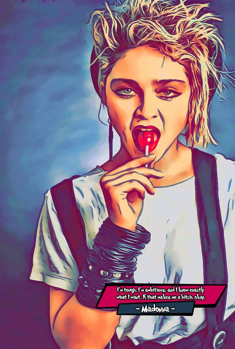 Madonna — Comic Strip Canvas