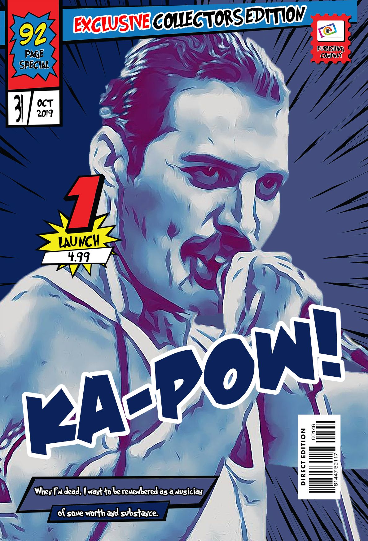 Freddie Mercury — Comic Strip Canvas