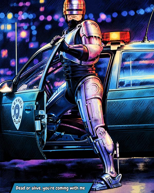 Robocop — Comic Strip Canvas