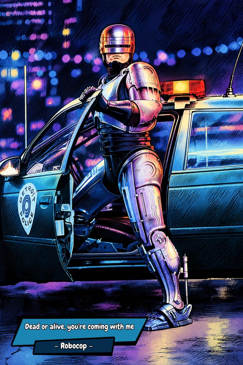 Robocop — Comic Strip Canvas