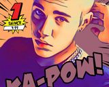 Justin Bieber — Comic Strip Canvas