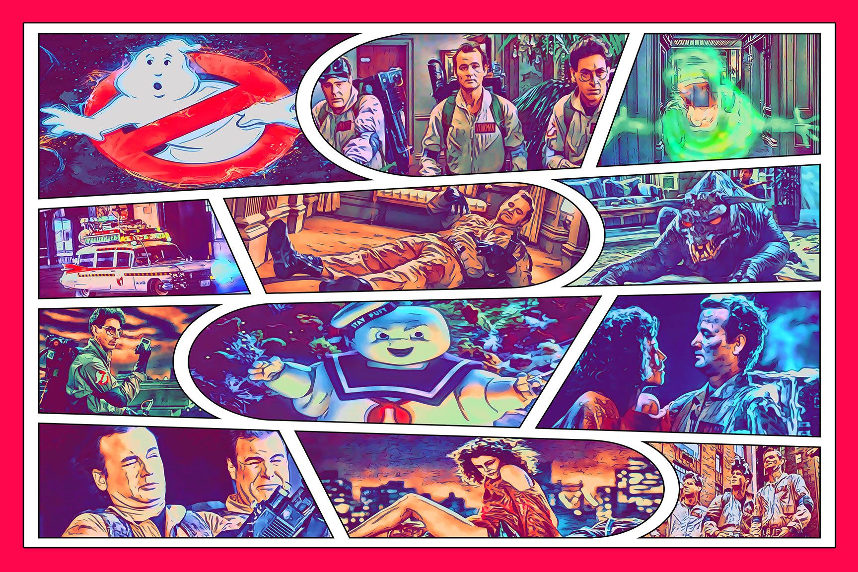 Ghostbusters — Comic Strip Canvas