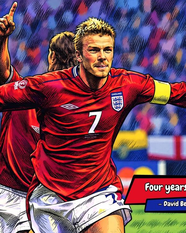 David Beckham — Comic Strip Canvas