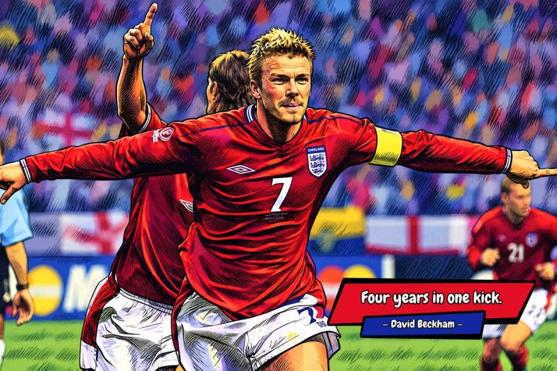 David Beckham — Comic Strip Canvas