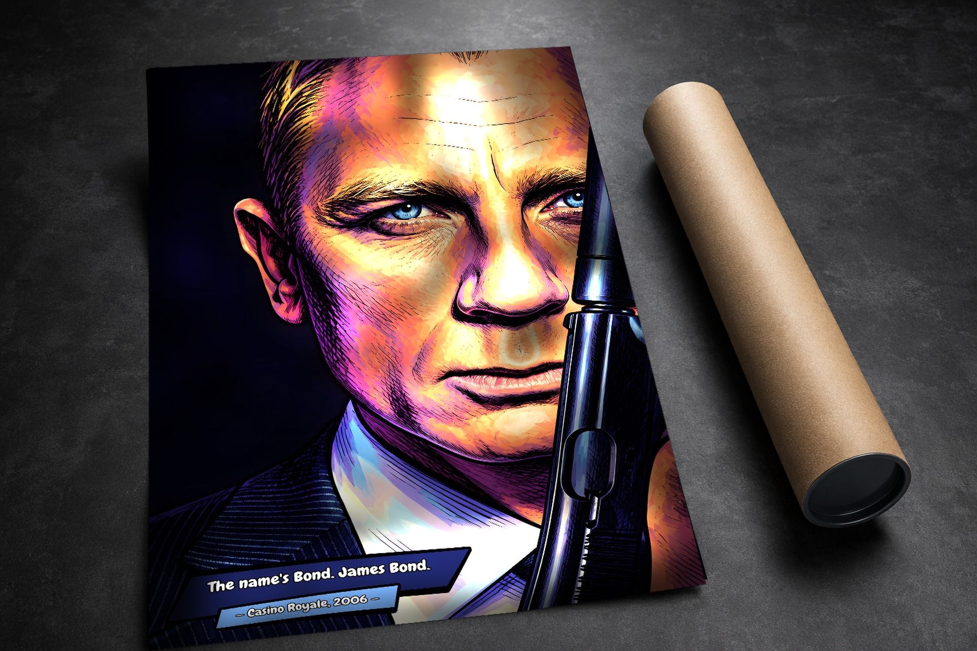 007-Daniel Craig lifestyle mockup — Comic Strip Canvas