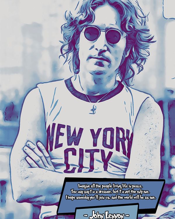 John Lennon — Comic Strip Canvas