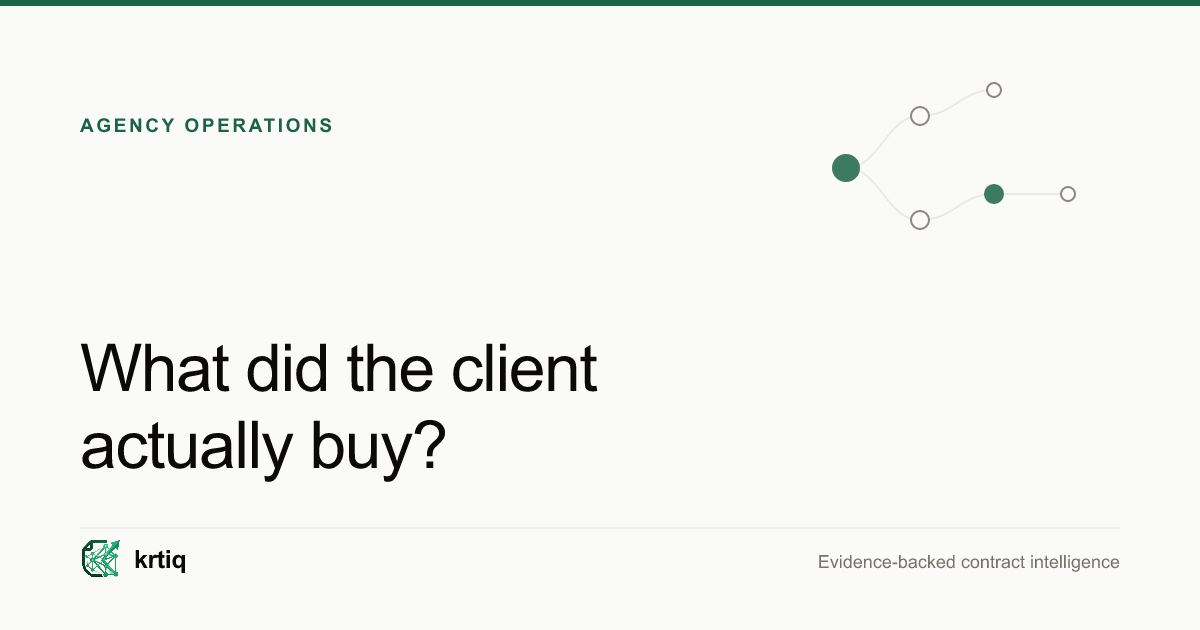 Agreement documents connected into a single source-linked view of current client scope
