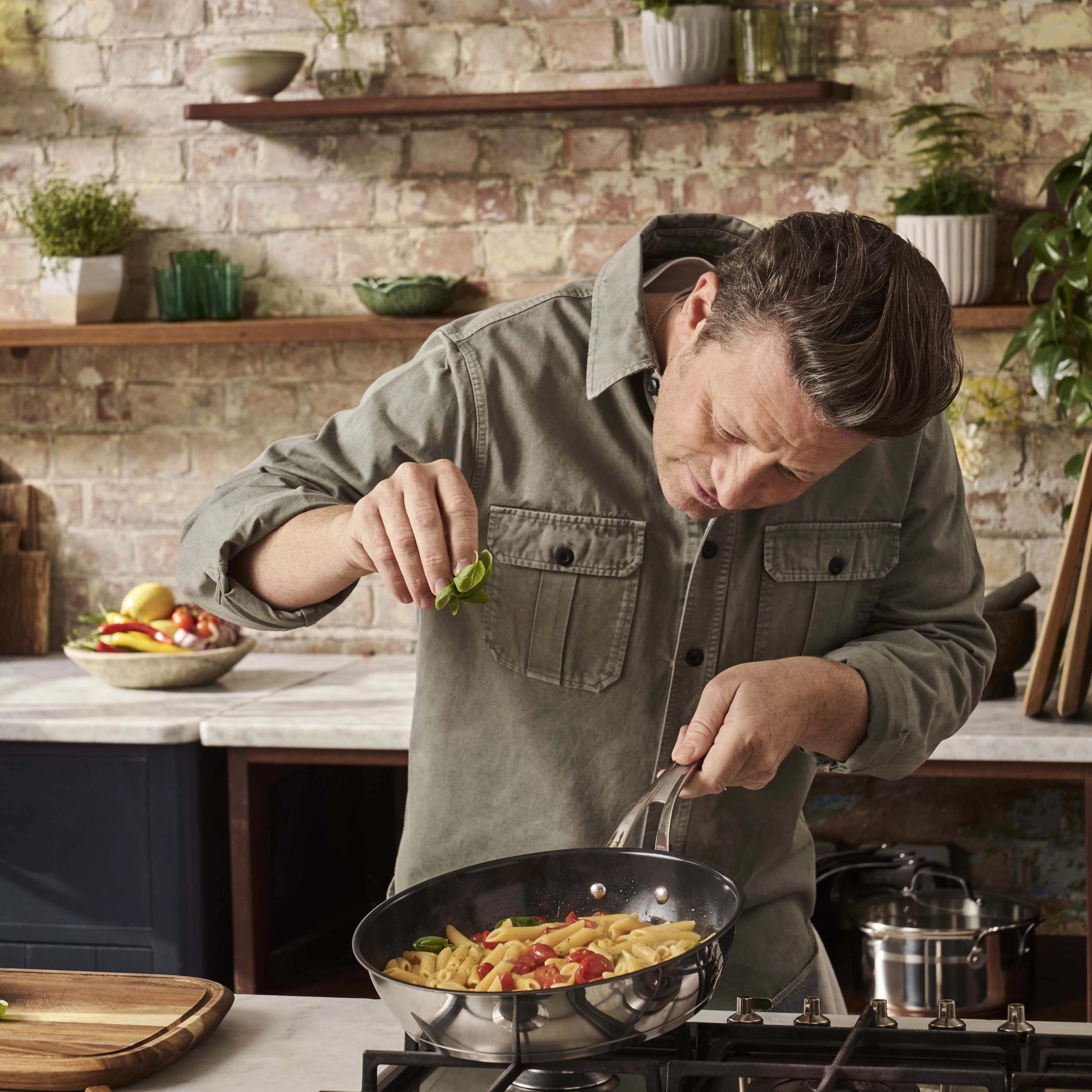 Kremet pastapanne med kylling og paprika