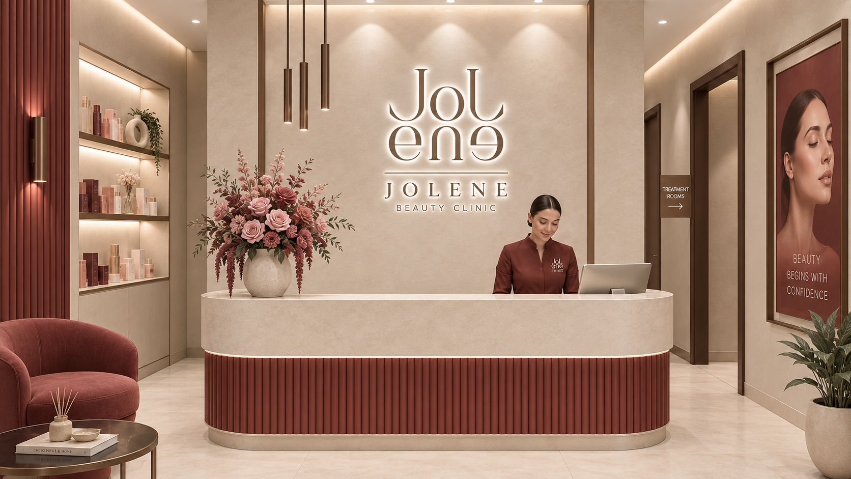 JOLENE Beauty Clinic reception in District One