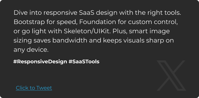 Click to tweet about responsive design SaaS tool