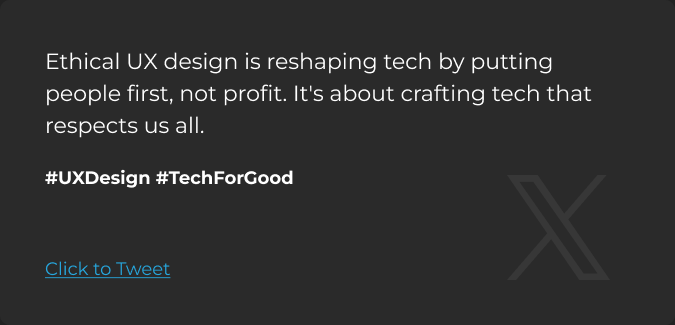 tweet about ethical ux design