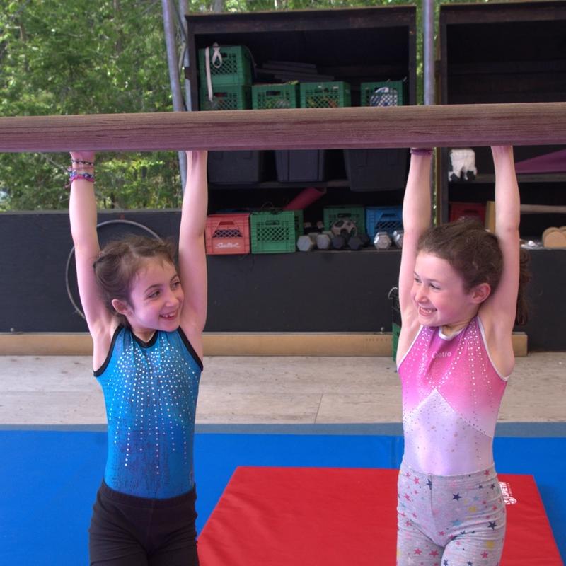 campers training in the gymnastics program at Canadian Adventure Camp