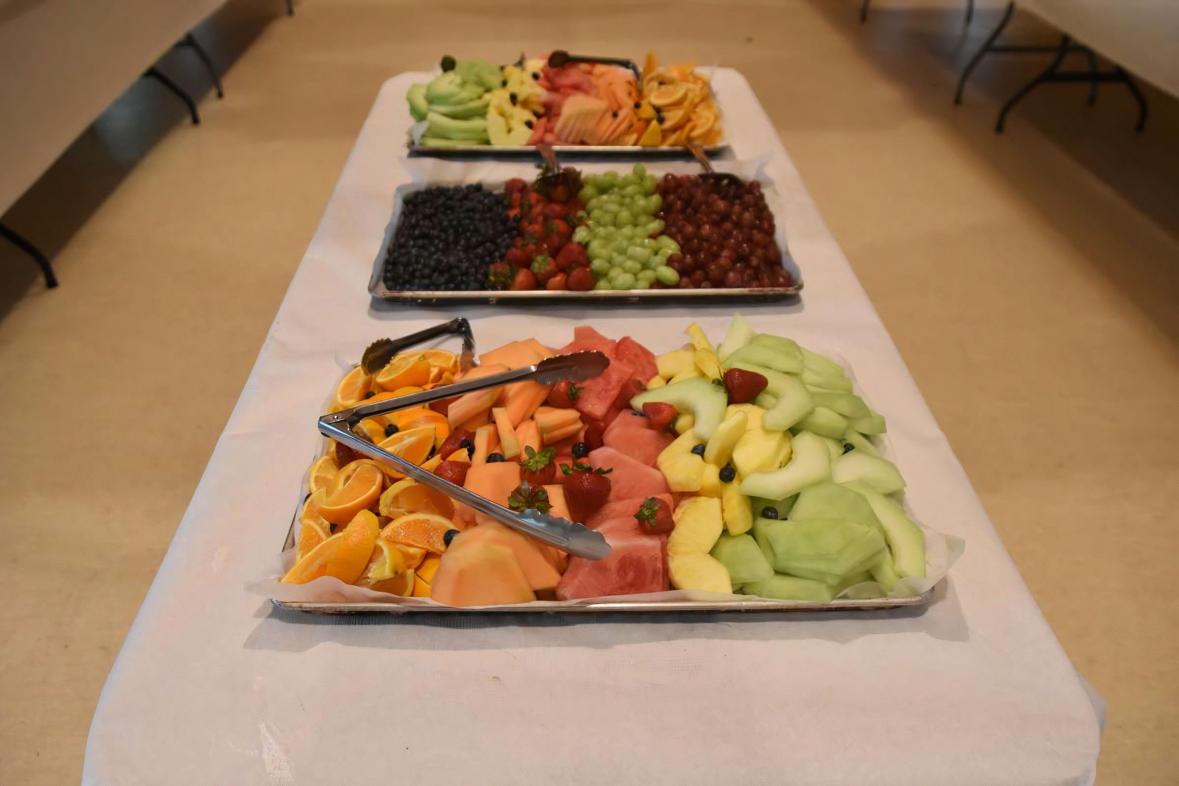 fruit platter for lunch at Canadian Adventure Camp