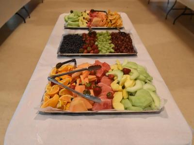 fruit platter for lunch at Canadian Adventure Camp