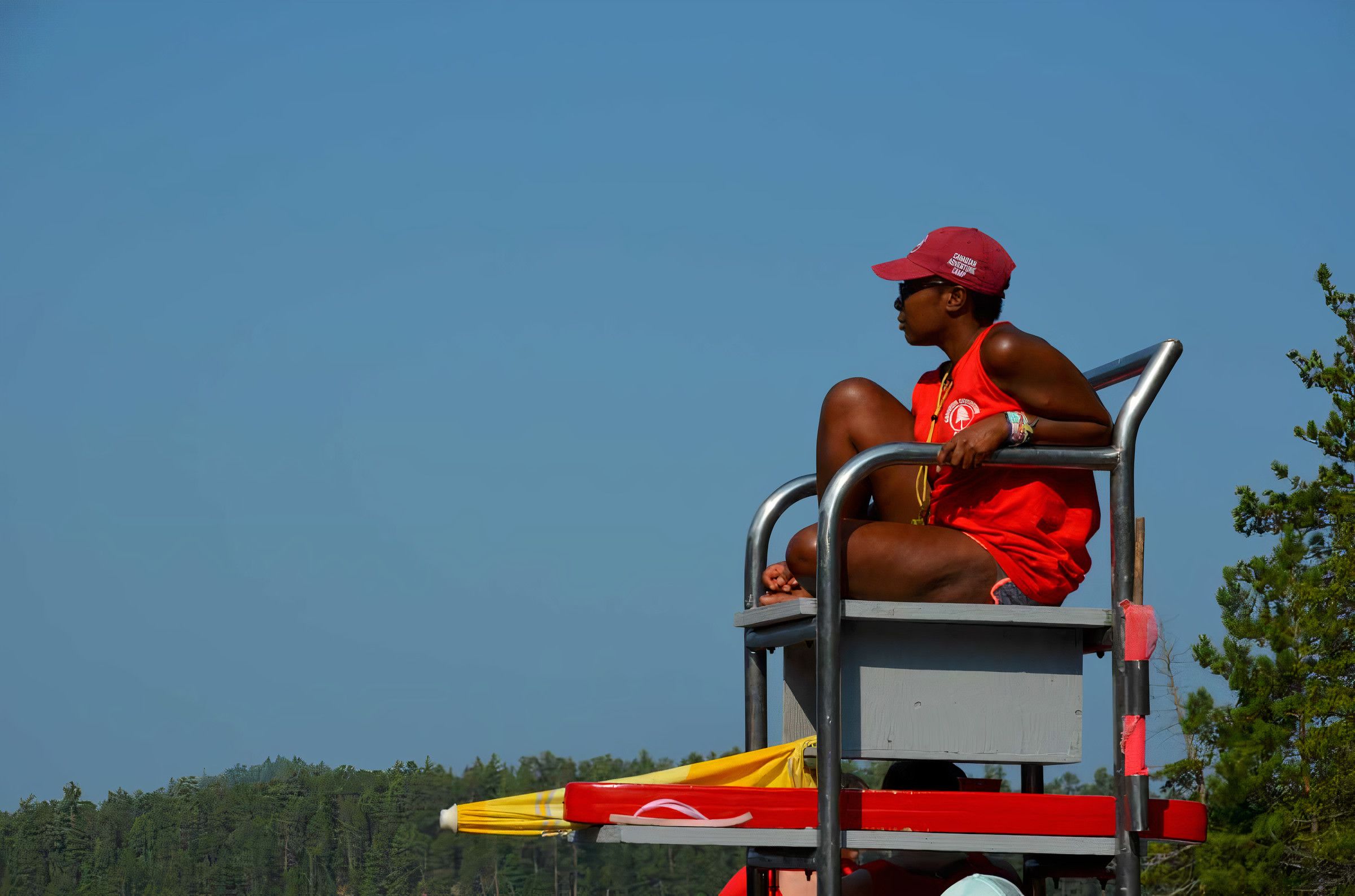 lifeguard on duty at Canadian Adventure Camp