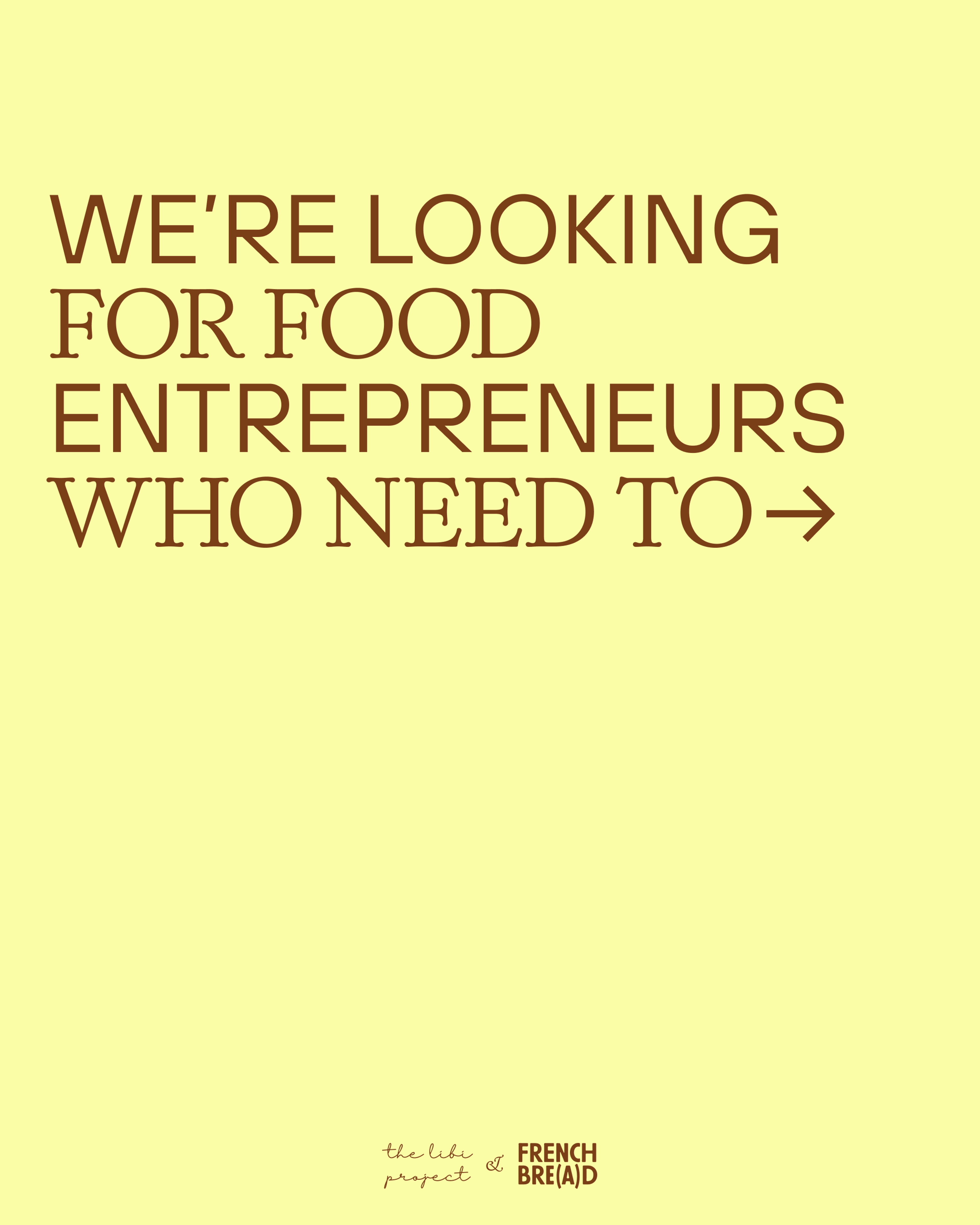 We're looking for food entrepreneurs who need to...  Instagram cover