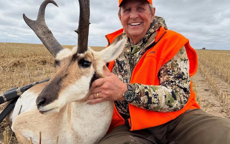 Hunter overlooking Colorado plains during a guided antelope hunt