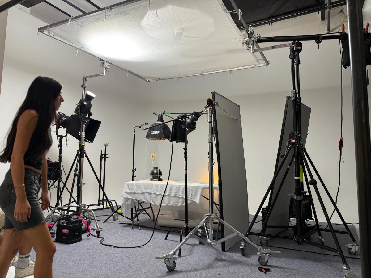 Set up shooting produit brosse à cheveux