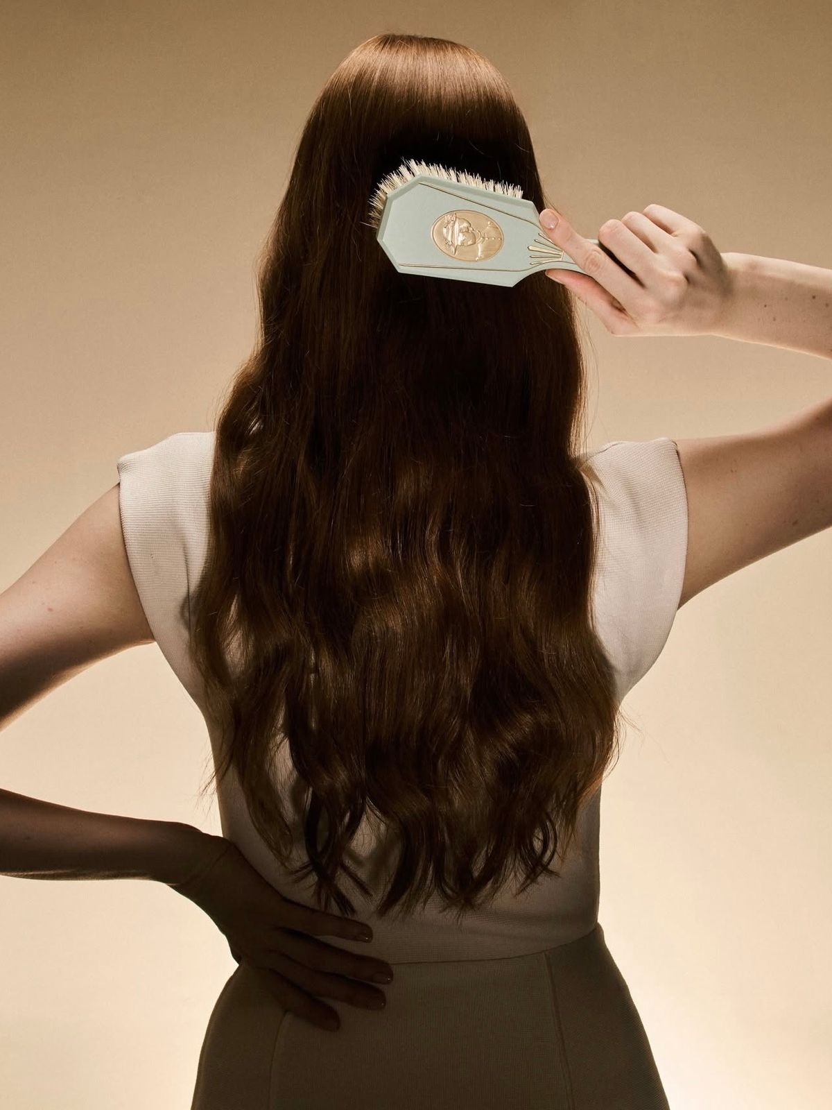 Shooting produit cheveux dans un studio photo