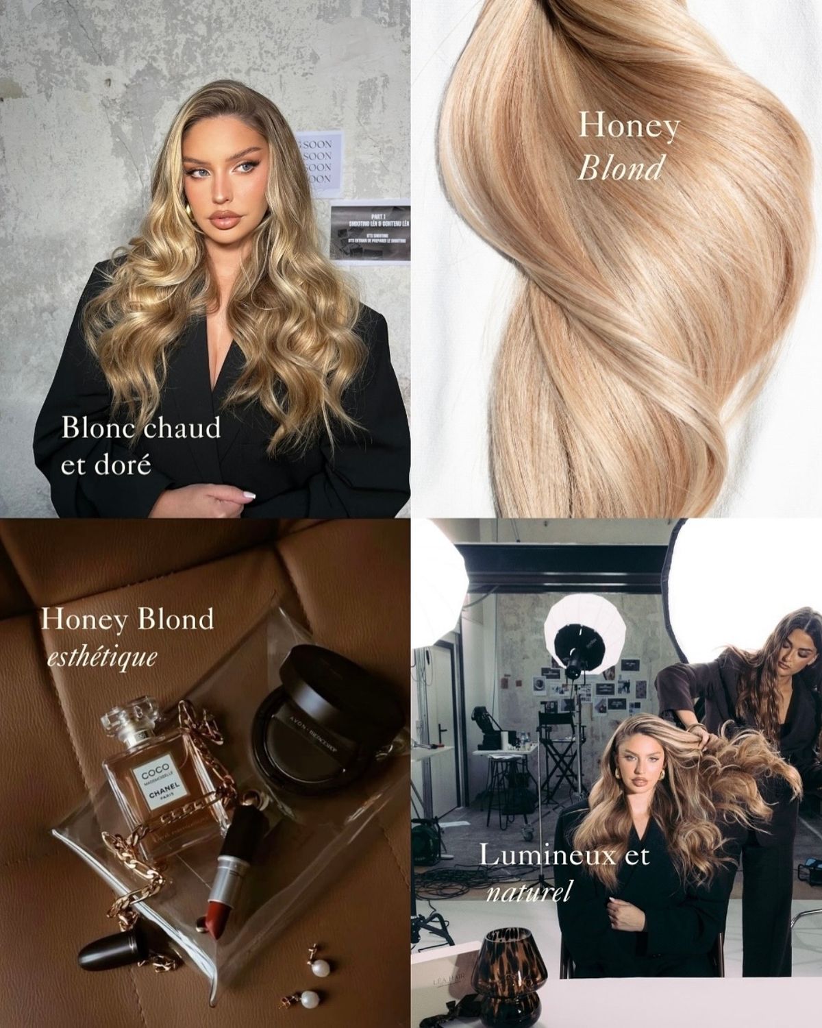 Shooting campagne social pour Lea Luxury Hair Extensions au Studio Photo