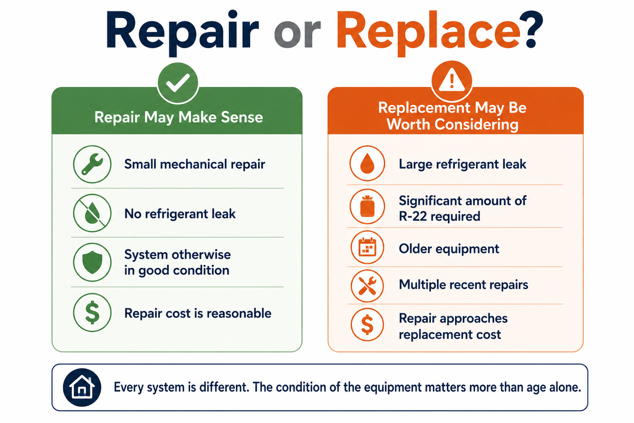 Decision guide if you need to repair or replace your unit