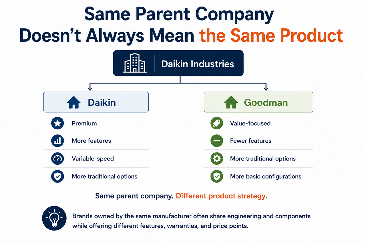 Same Parent Company Doesn't Always Mean the Same Product