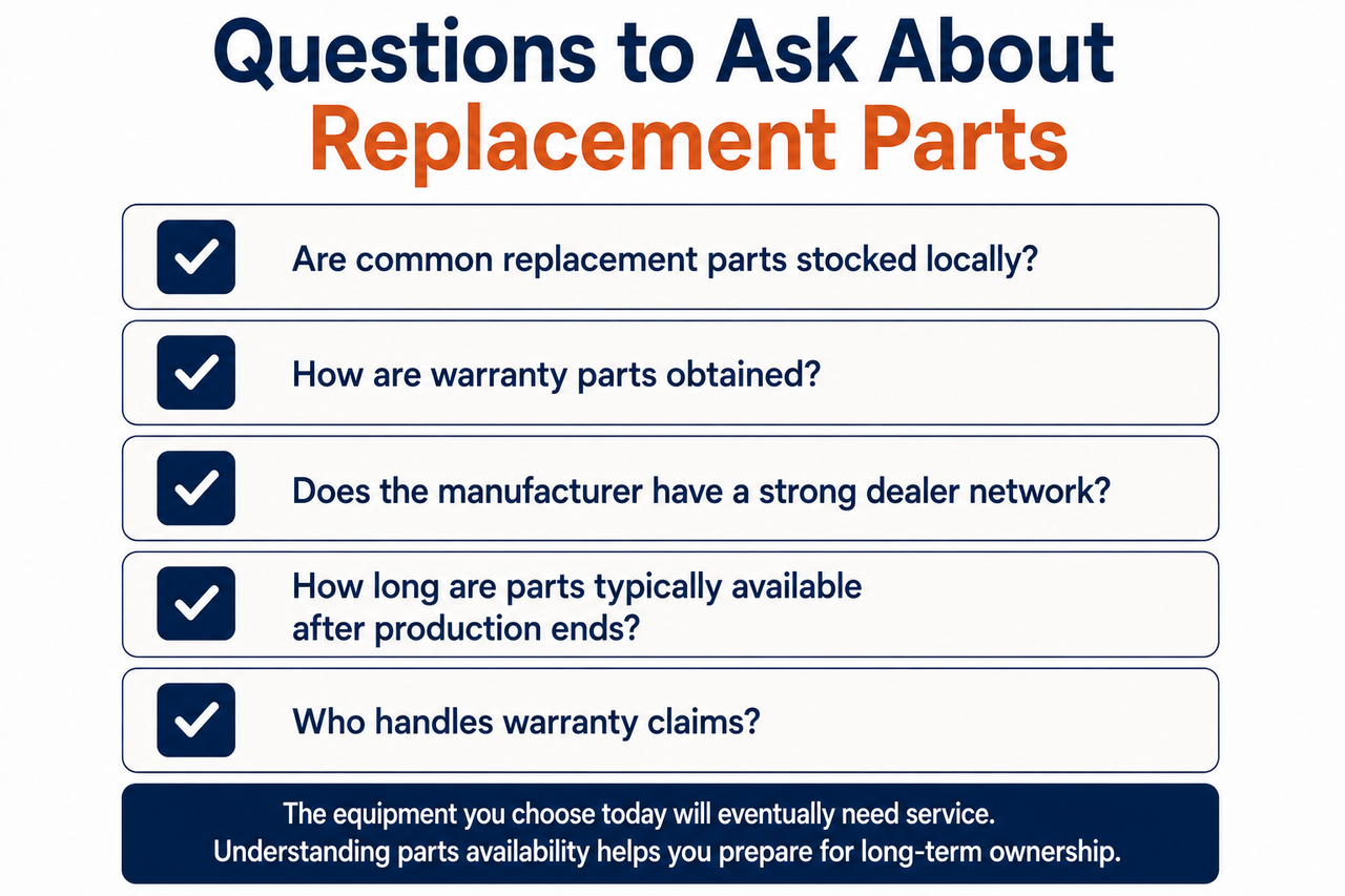 Image showing list of Questions to Ask About Replacement Parts