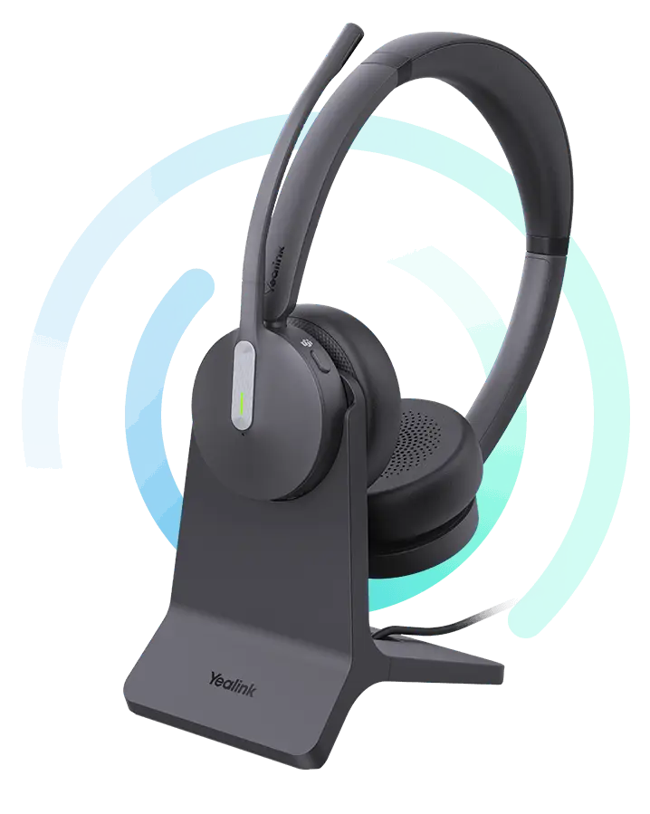 Yealink BH70 sur son support de charge
