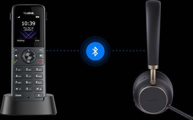 W74H verbonden met een bluetooth-headset