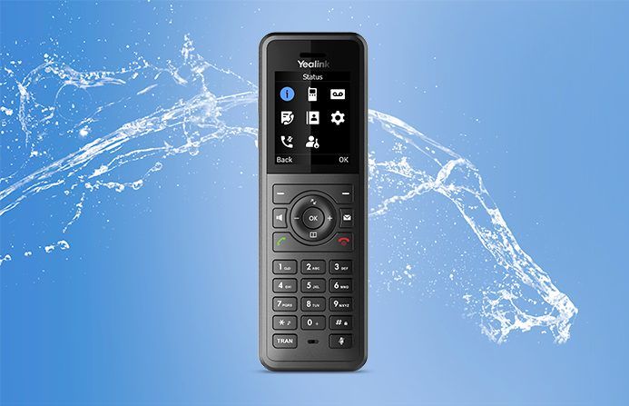 Combiné W57R éclaboussé d'eau
