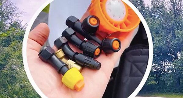 5 Different Nozzles (Multipurpose nozzles for every spraying situation)