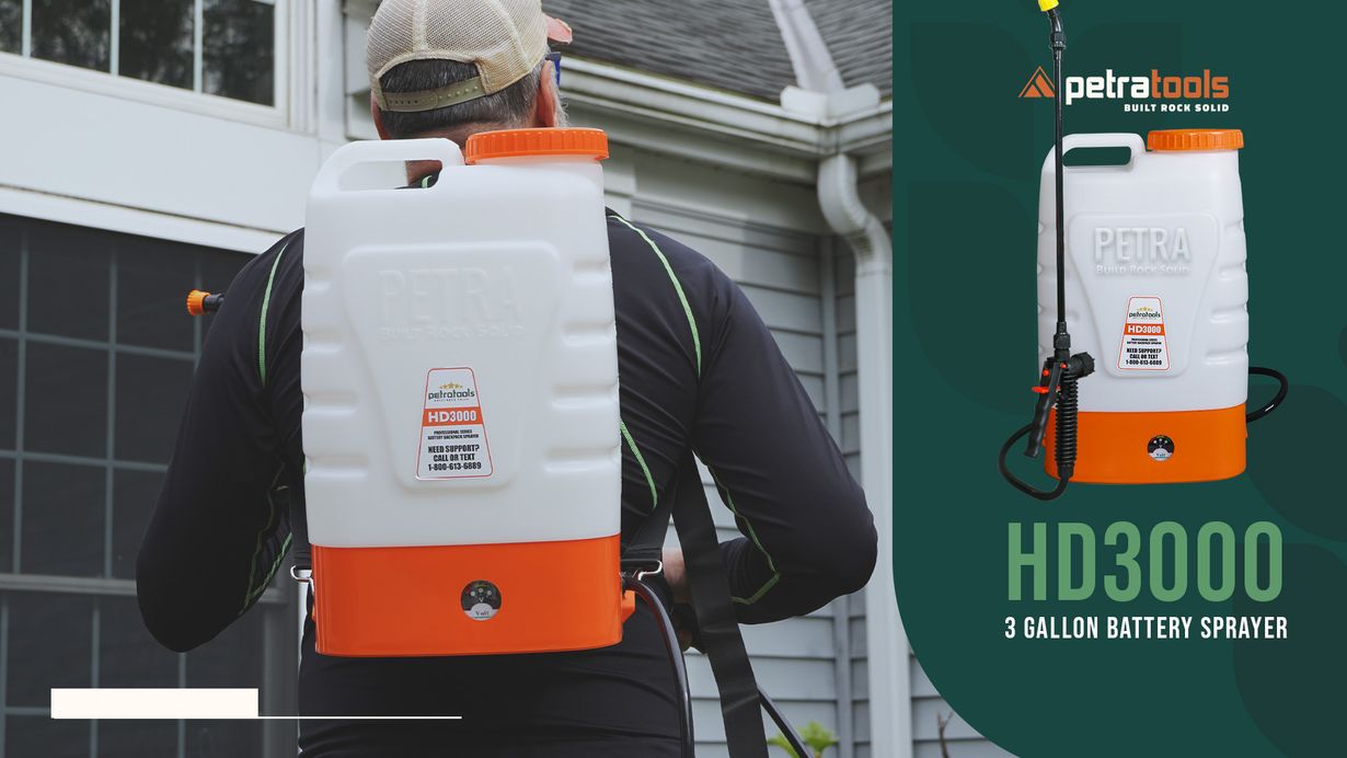 HD3000 Battery Powered Backpack Sprayer - 3 Gallon - PetraTools