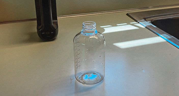 Step Empty the remaining solution