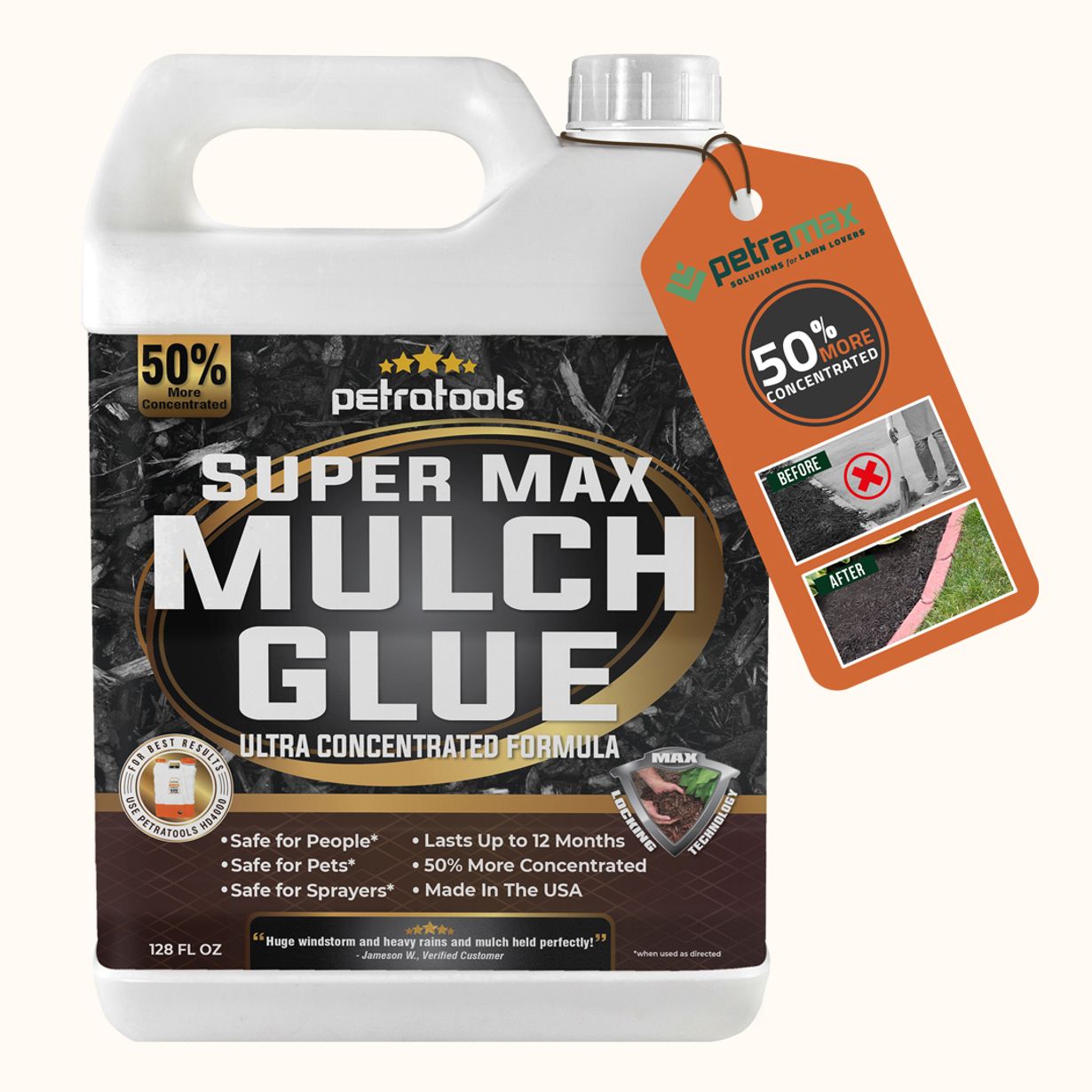 PetraTools® 1Gal Max Mulch Glue & HD4000 Bundle