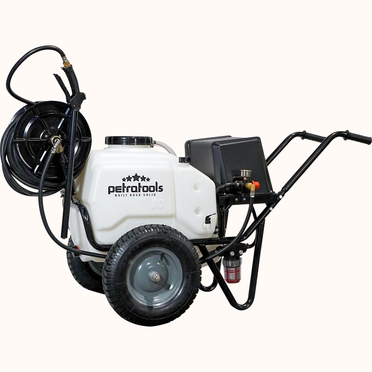 PetraTools BatteryPowered Wheelbarrow Sprayer 21G PetraTools