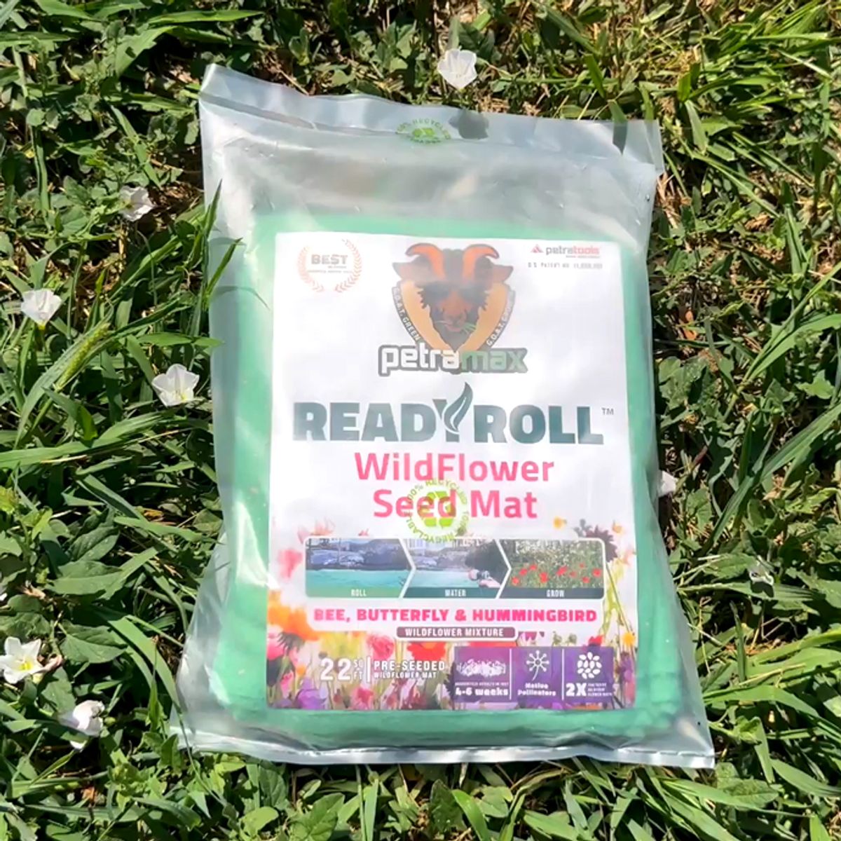 What's included with Ready Roll Wildflower Seed Mat? 