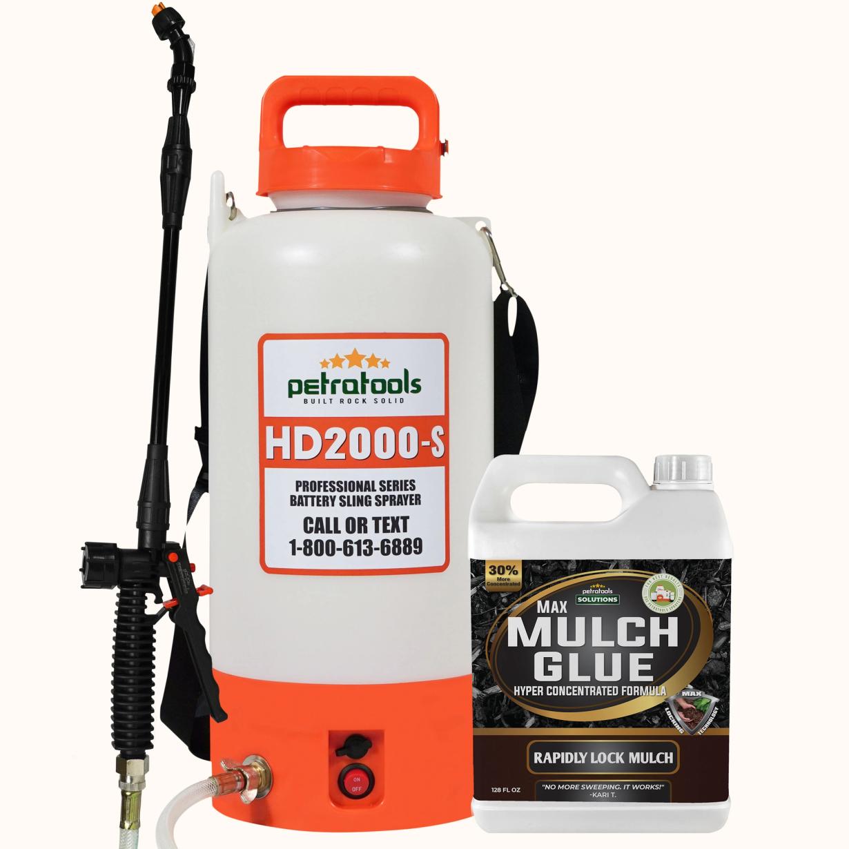 PetraTools® 1Gal Max Mulch Glue & HD4000 Bundle