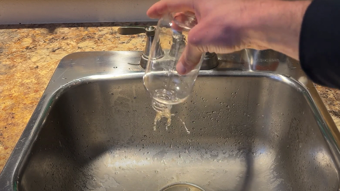 Step Empty the remaining solution