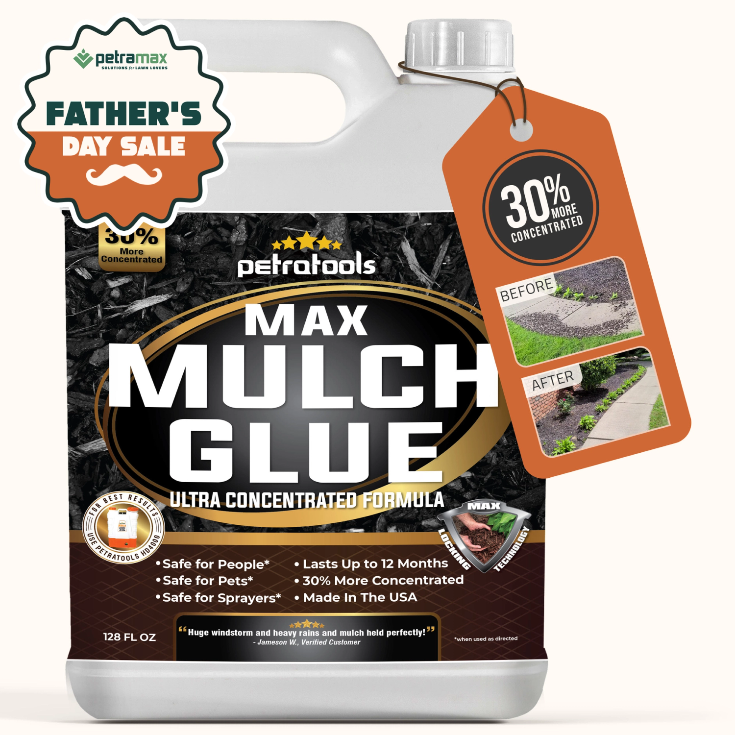 Mulch Glue Keep Your Landscape Beds Looking Great All Year Long
