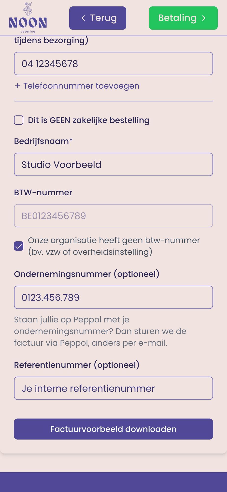 Noon Catering, beeld 1