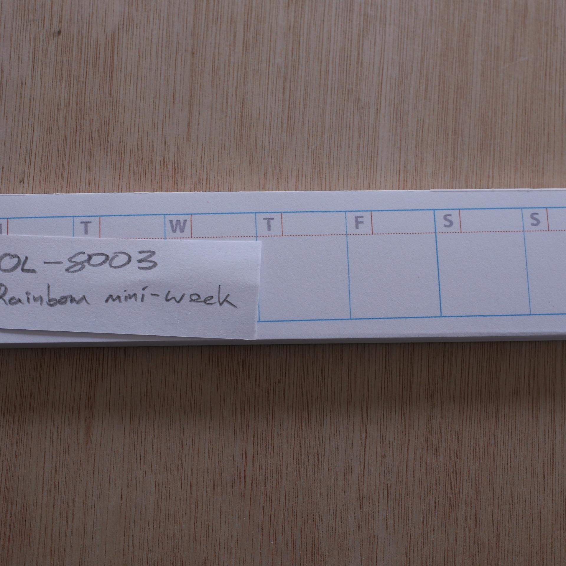 rainbow mini week plan